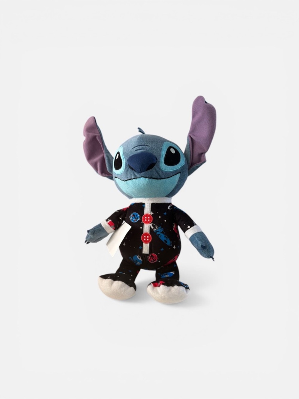 Disney Stitch Plush in Blue and Purple with Space Pajamas
